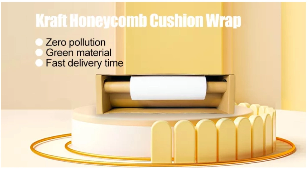 Fast Delivery Protection Box Wrapping Paper Packaging Cushion Kraft Honeycomb Paper Dispenser